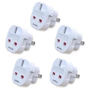 TechMax Pack of 5 UK to US Travel Adaptors