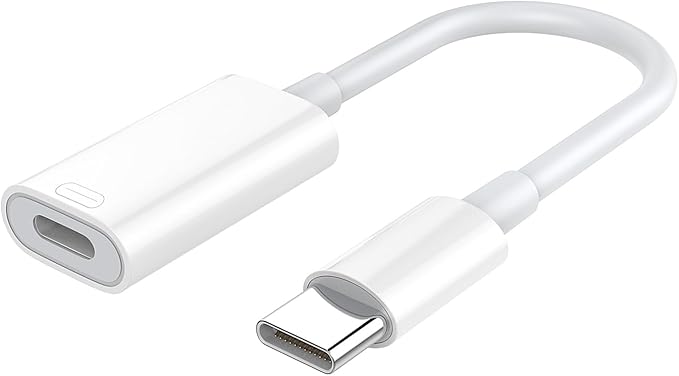 TiMOVO Lightning to USB C Adapter, USB C Male to Lightning Female Adapter for iPhone 16/15 Pro/Pro Max/Plus, ONLY for Fast Charging & Data Transfer, Not for Audio & Headphone & OTG