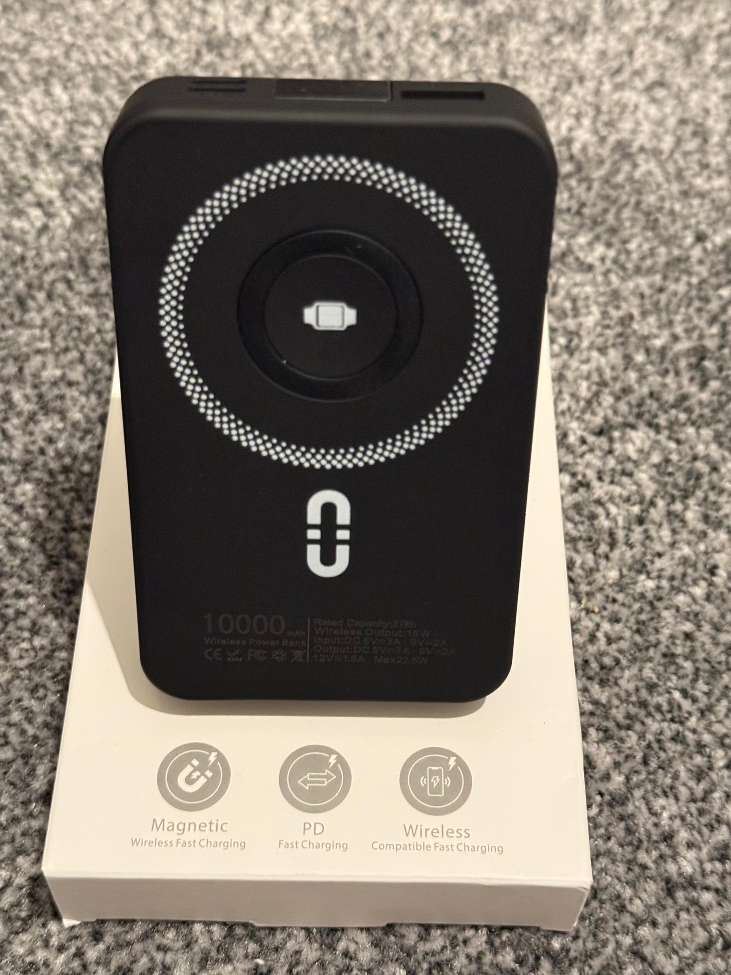 Power Bank watch magnetic wireless charging comes with Double wire brackets and stand.