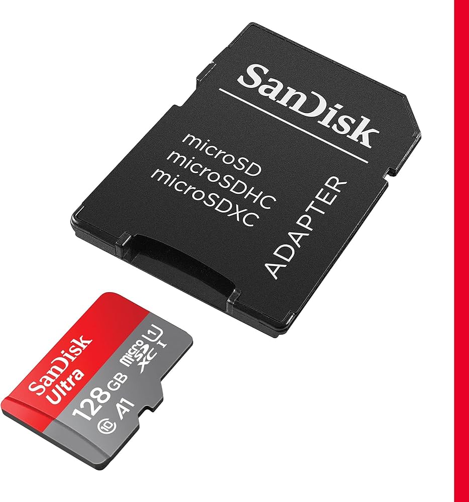 128GB Micro SD card with adapter 100 MB/s